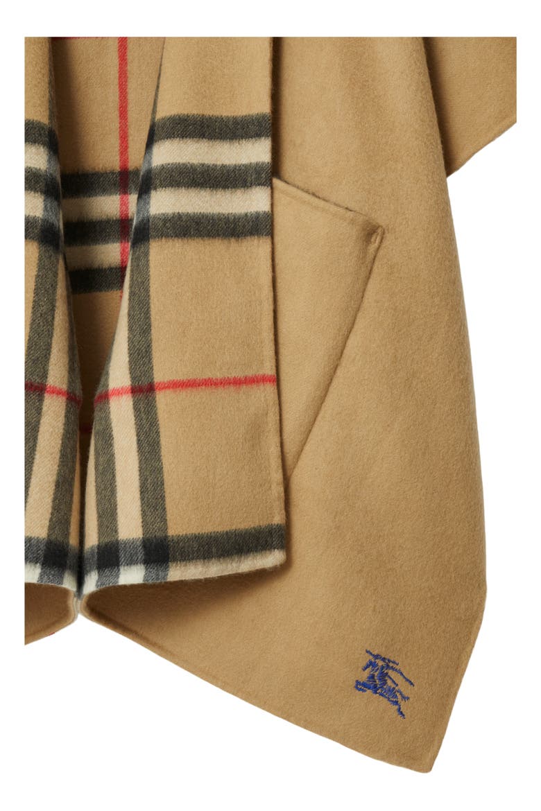 Cashmere Hooded Cape, Alternate, color, Archive beige