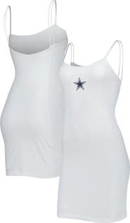 KADYLUXE Women's White Dallas Cowboys Sleeveless Sports Dress