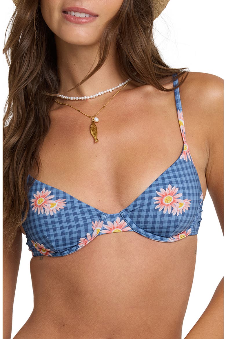 Western Sky Demi Underwire Bikini Top, Main, color, TRUE NAVY