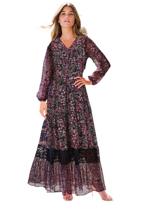 Lace Tiered Maxi Dress