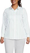 Lands' End Plus Size No Iron Button Front Shirt