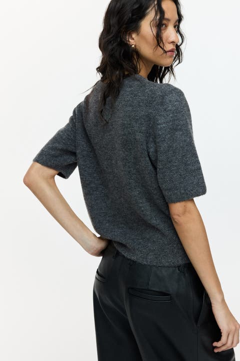 Fine-knit T-shirt