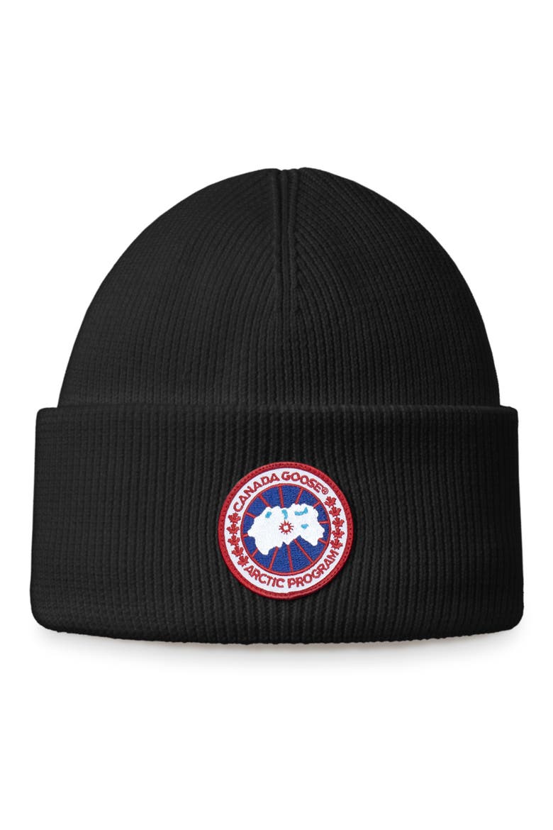 Kids' Arctic Disc Merino Wool Toque Beanie, Main, color, BLACK