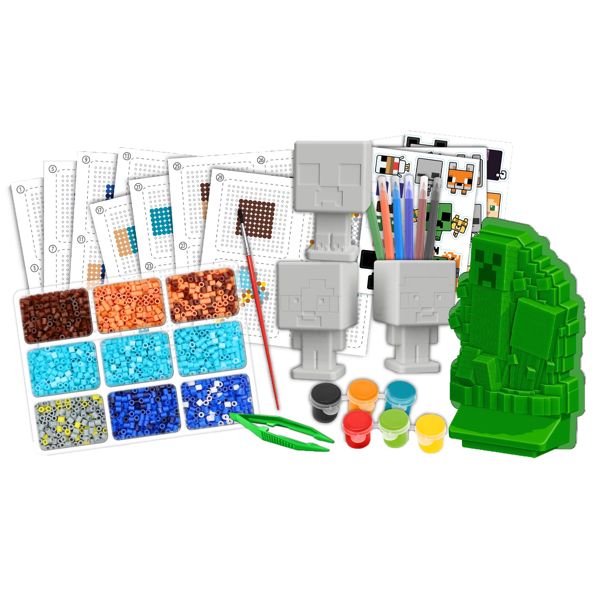 3 In 1 Activity Set, Minecraft Craft Kit, 3 DIY Creations, Kids 6+