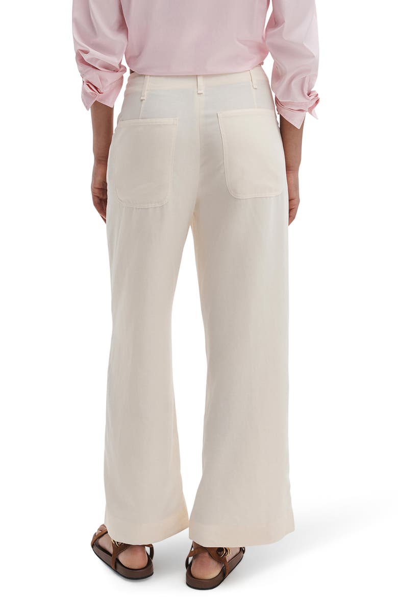 rag & bone Allison Ankle Wide Leg Pants, Alternate, color, Ivory