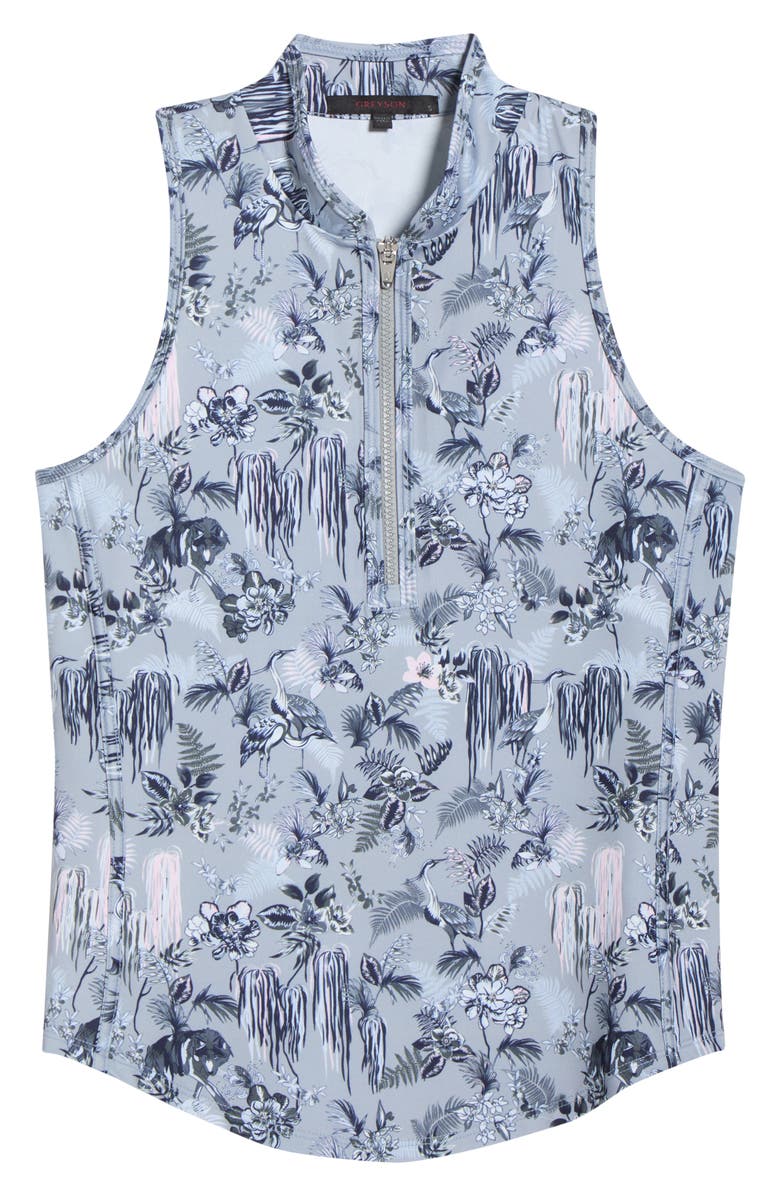 Greyson Night Lurk Sleeveless Half Zip Top, Alternate, color, Bluestone