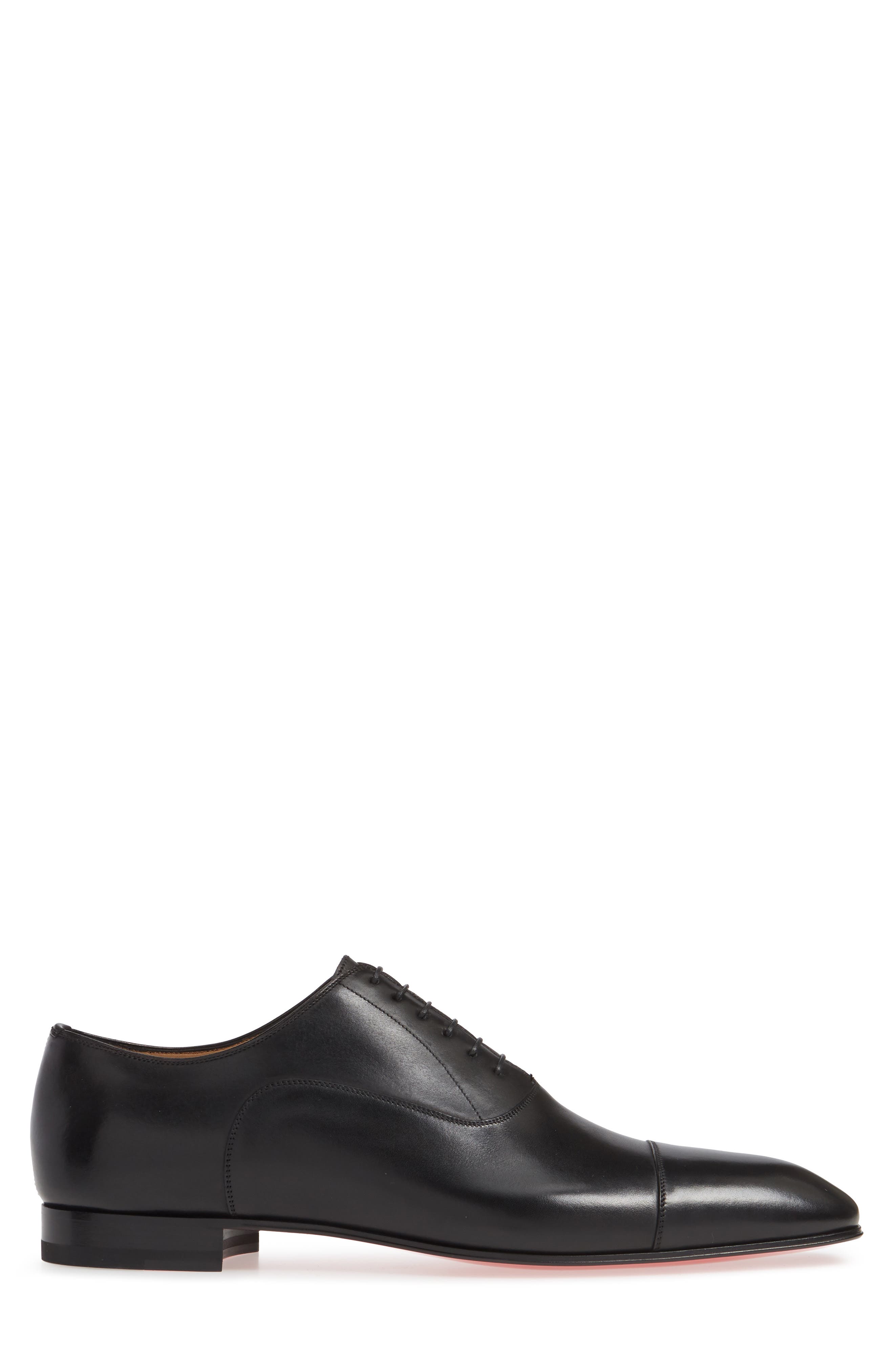 Christian Louboutin Greggo Cap Toe Oxford, Alternate, color, Bk01 Black