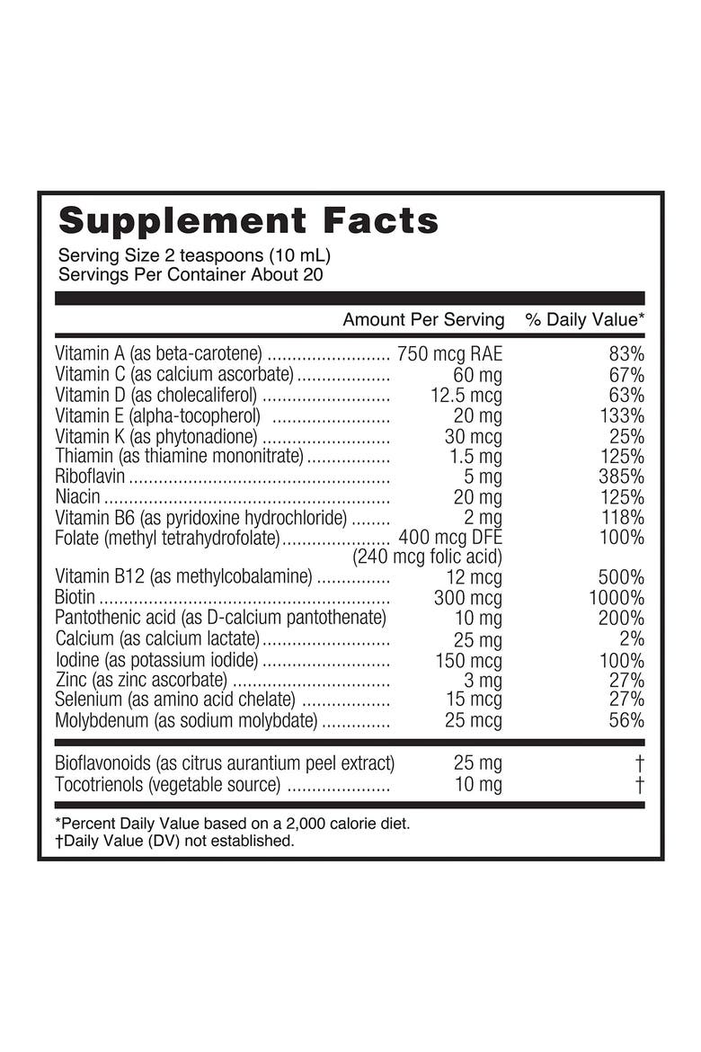 Multivitamin Liquid Daily Dietary Supplement, Alternate, color, NO COLOR