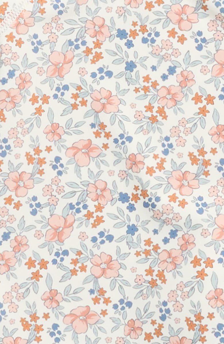 Rylee + Cru Flower Fields Two-Piece Rashguard, Alternate, color, Ivory