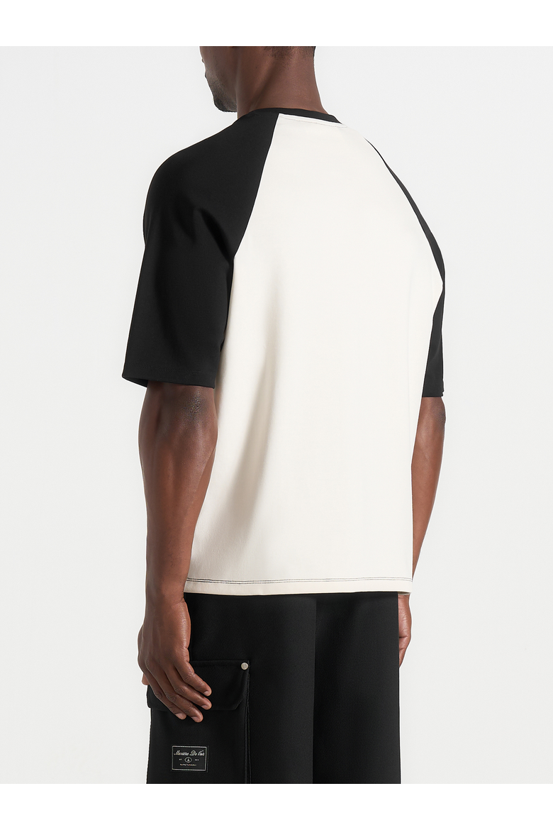 Unisex Signature Raglan Cotton T-Shirt, Alternate, color, White/Black