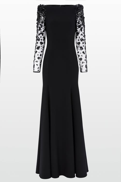 Jenny Packham Sylvia Embellished Gown In Black