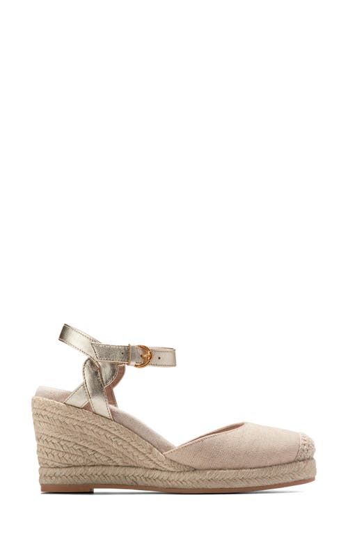 Cole Haan Cloudfeel Platform Wedge Espadrille In Natural Linen