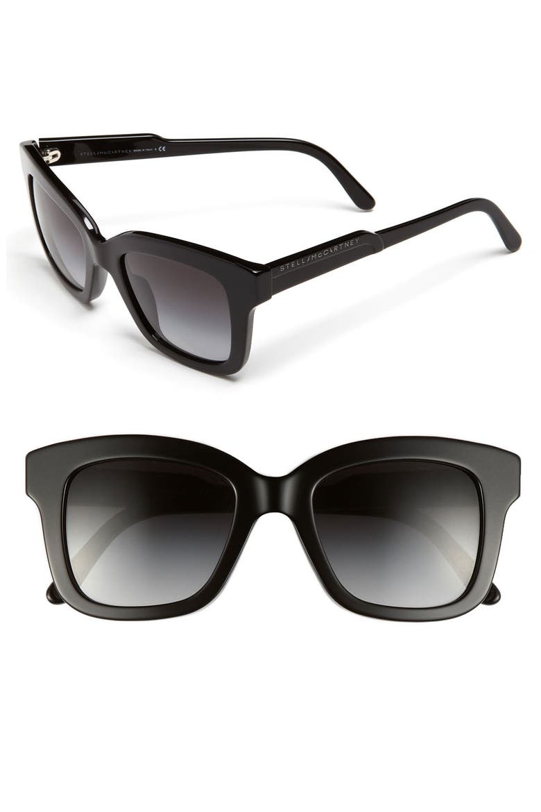 42mm Retro Sunglasses, Main, color, BLACK