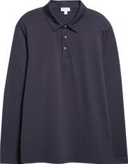 Sunspel Long Sleeve Supima® Cotton Polo