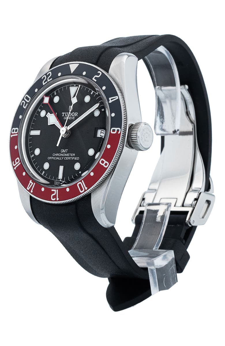 Watchfinder & Co. Tudor Preowned Black Bay GMT Automatic Rubber Strap Watch, 41mm, Alternate, color,