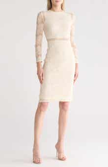 Lace Long Sleeve Midi Dress