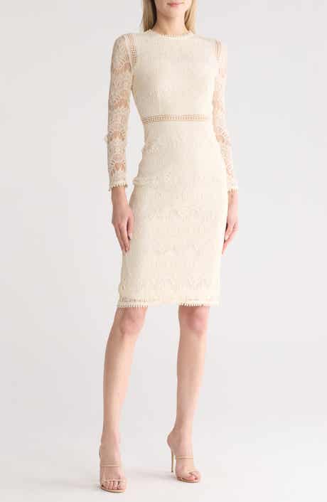 Lace Long Sleeve Midi Dress