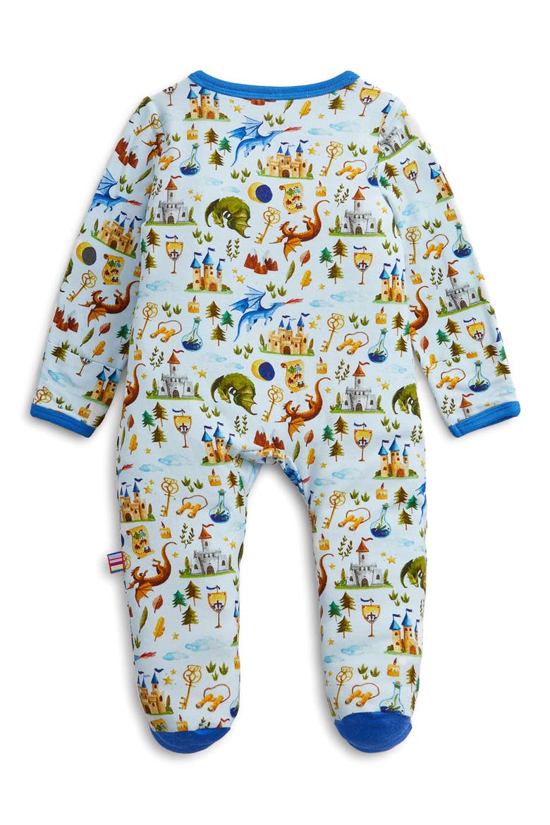 Kids' Dragons Tale Footie, Alternate, color, BLUE