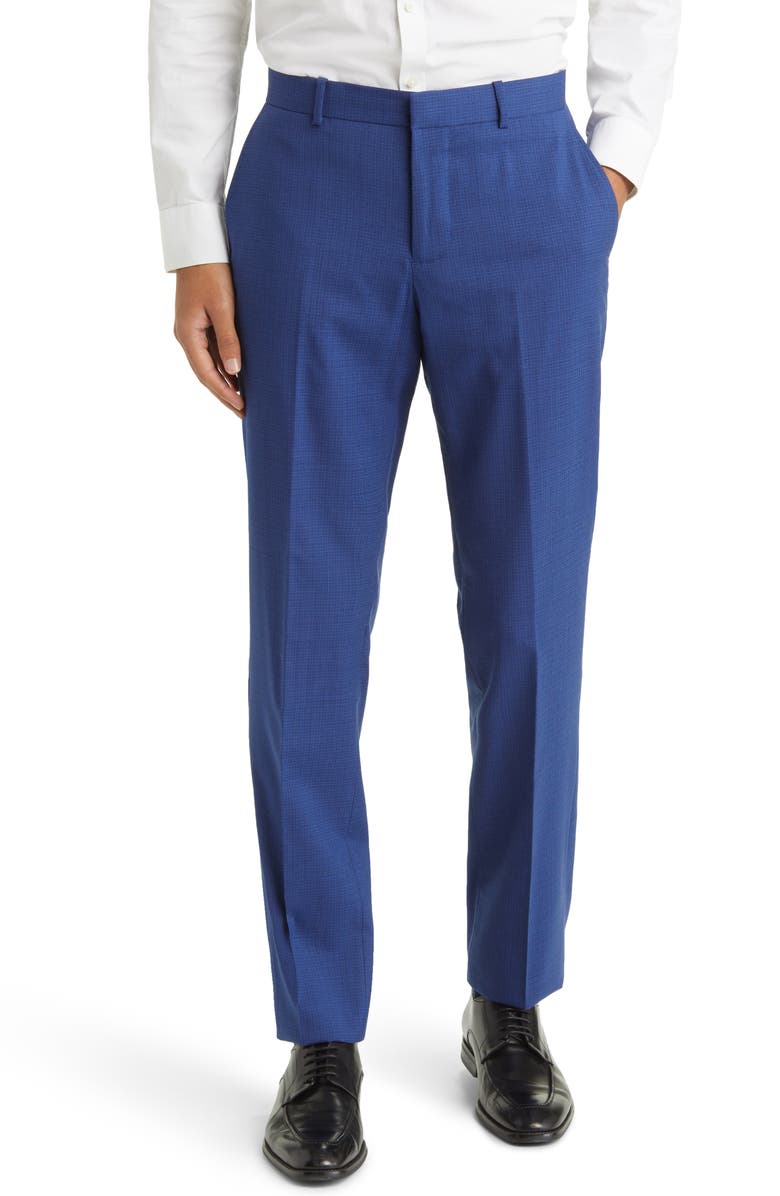 Nordstrom Trim Fit Wool Trousers, Main, color,