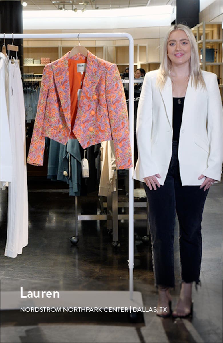 Lila Floral Jacquard Jacket, sales video thumbnail