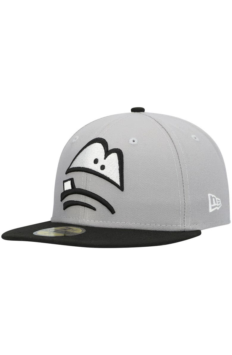 New Era Men's New Era Gray Lansing Lugnuts Authentic Collection Road 59FIFTY Fitted Hat, Main, color, Gray