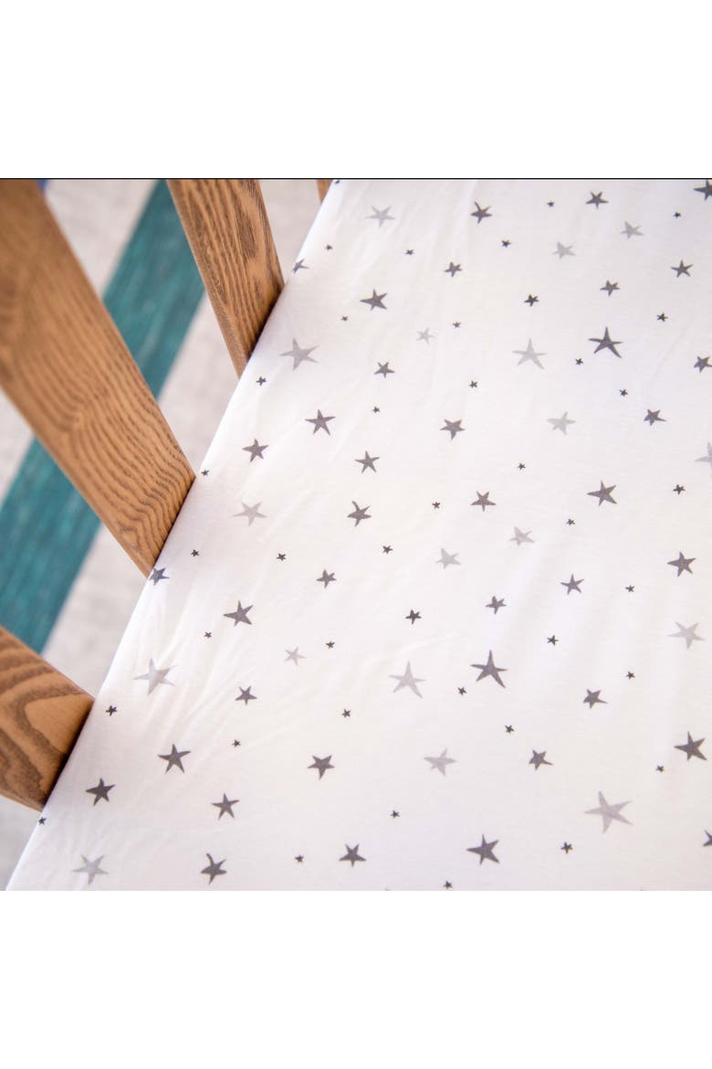 Baby Fitted Waterproof Pack N Play | Mini Portable Crib Sheet Set 2 Packs, Alternate, color, Grey Stars
