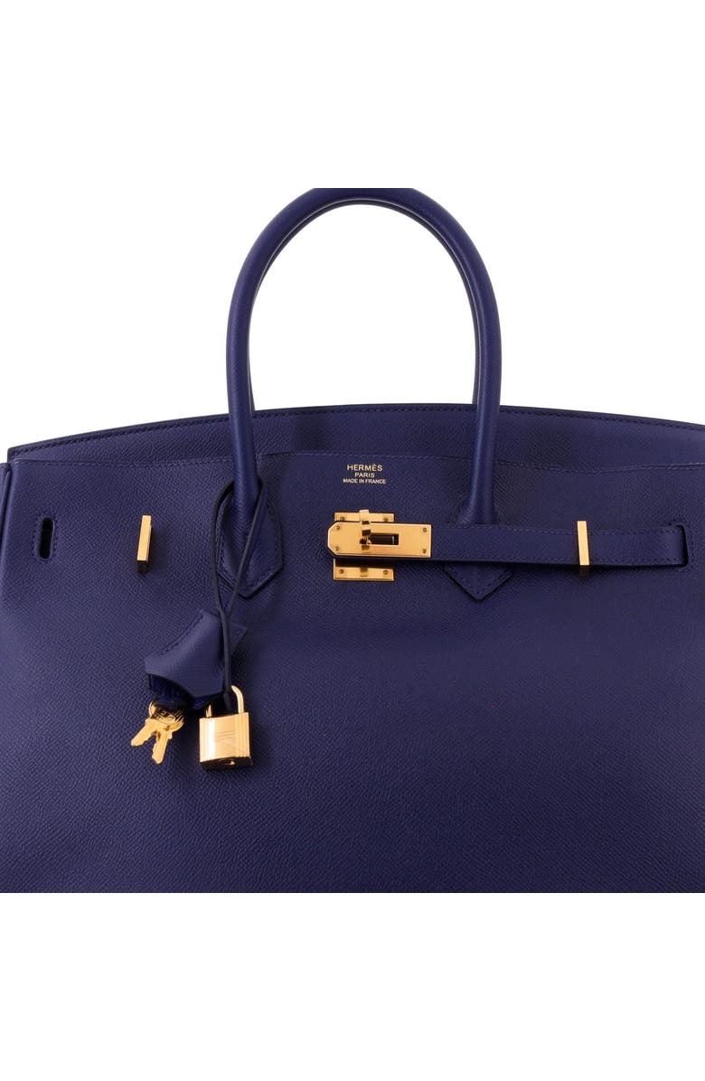 Pre-Owned Hermes Birkin Handbag Blue Epsom with Gold Hardware 35, Alternate, color, Bleu Saphir
