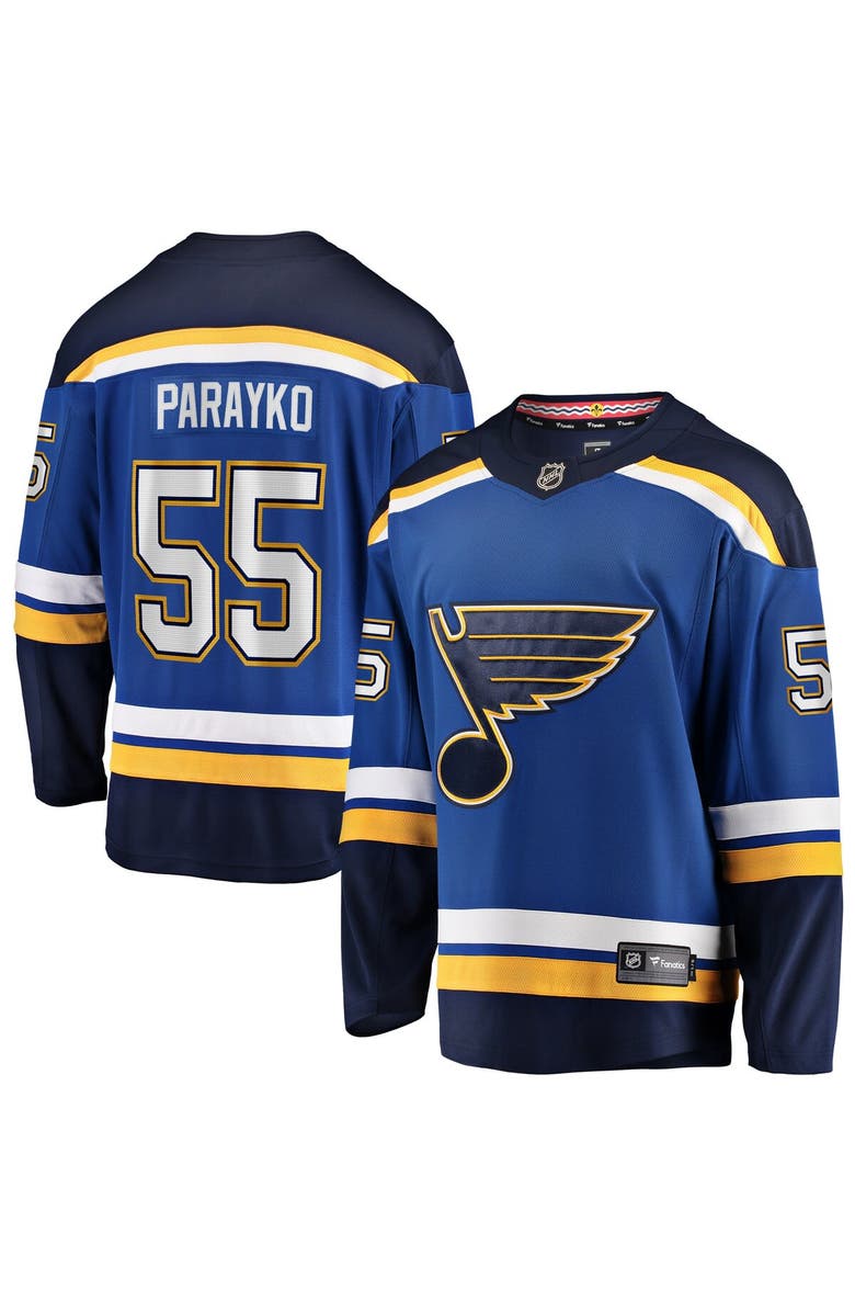 FANATICS Men's Fanatics Colton Parayko Blue St. Louis Blues Home Breakaway Player Jersey, Alternate, color, 