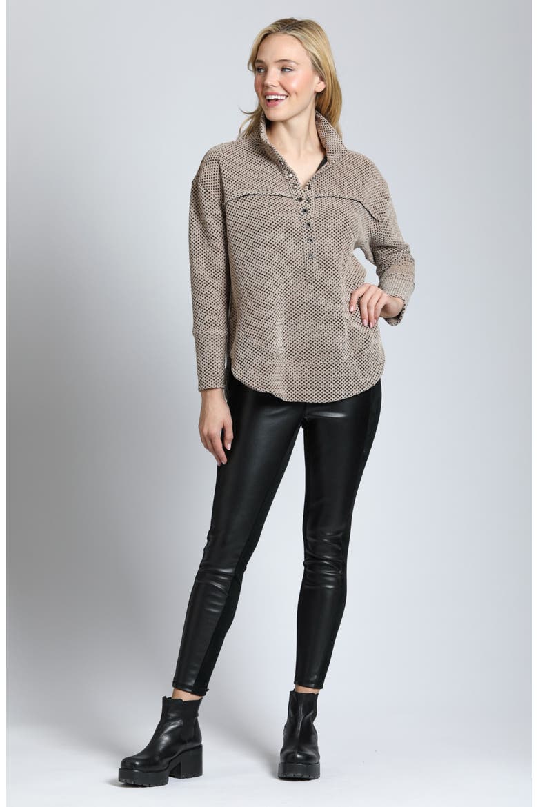 Chenille Waffle Pullover, Alternate, color, CARAMEL