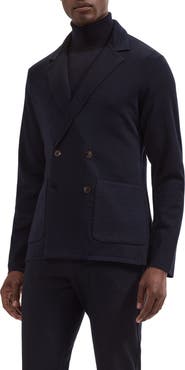 Bugatchi Double Breasted Merino Wool Sweater Blazer