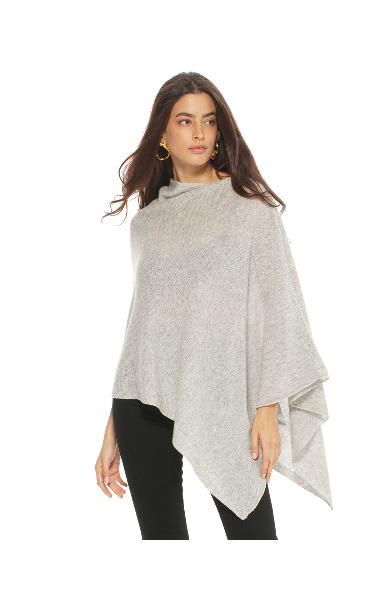 Essential Pure Cashmere Poncho, Alternate, color, Bordeaux