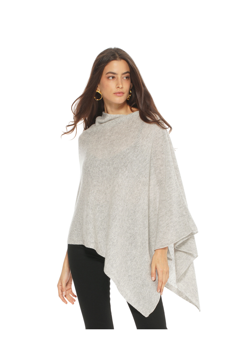 Monticelli Cashmere Essential Pure Cashmere Poncho, Main, color, Light Grey