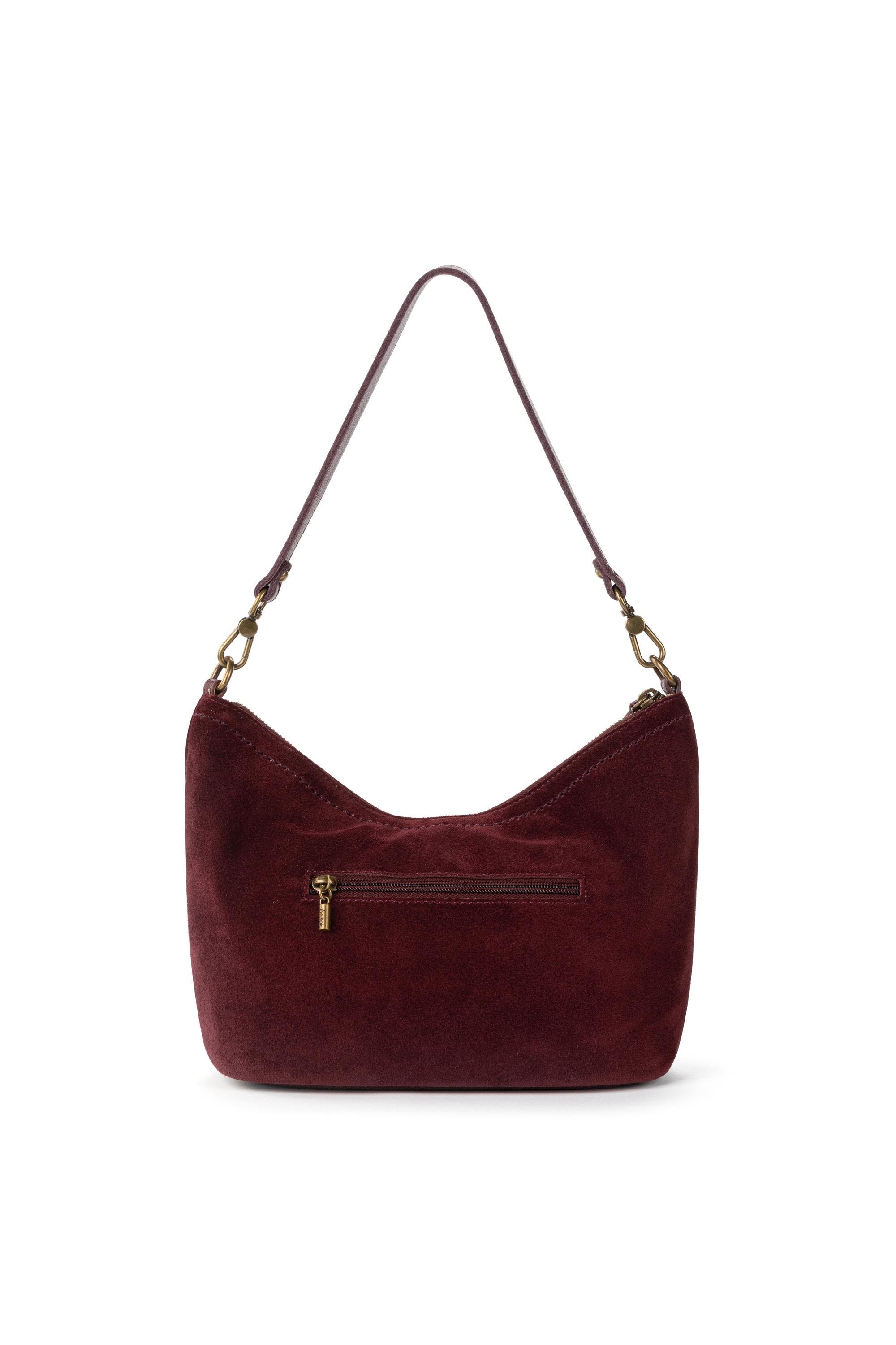 Jasmine Small Hobo, Alternate, color, Black Cherry Suede