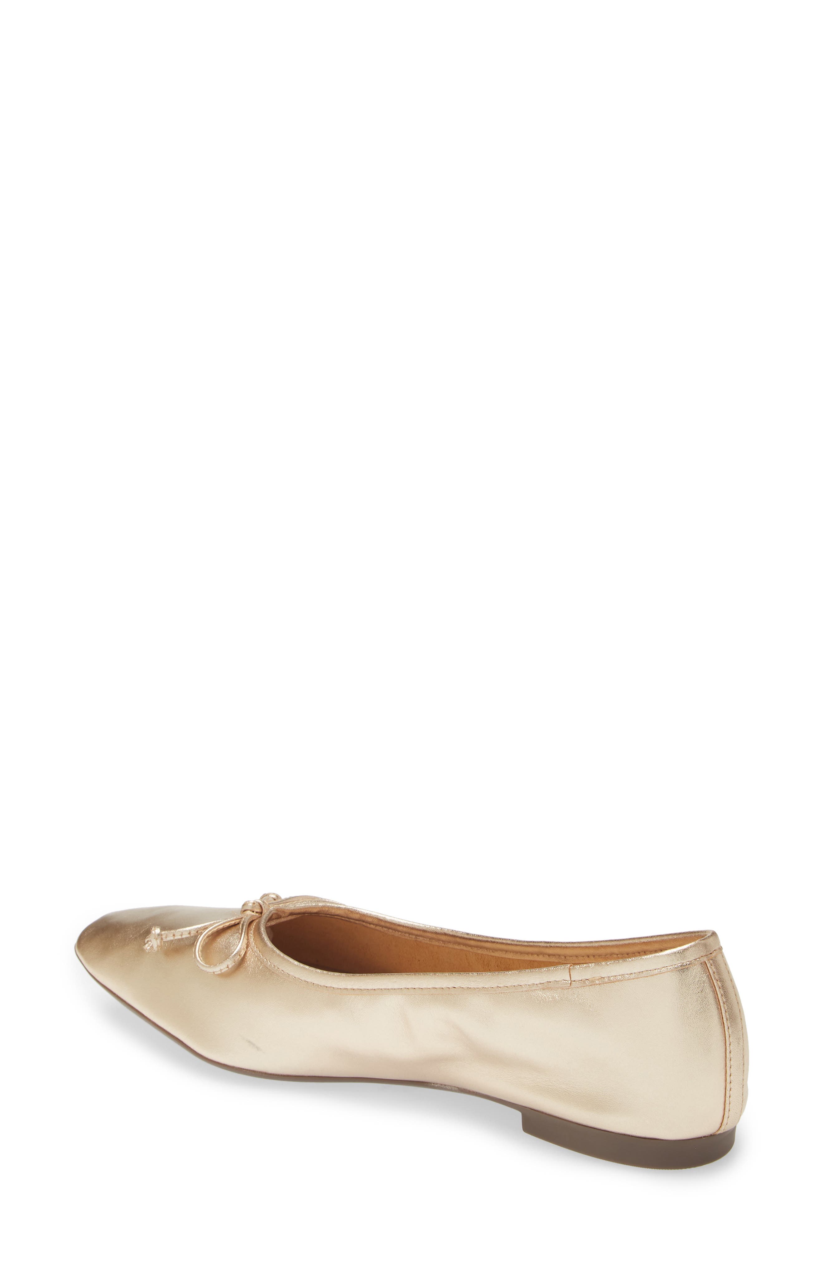 Arissa Square Toe Ballet Flat, Alternate, color, PLATINA