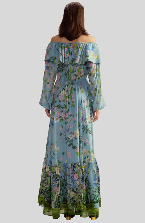 Cynthia Rowley Silk Dress In Blue Floral