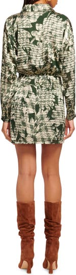 Palmer Floral Long Sleeve Mini Shirtdress