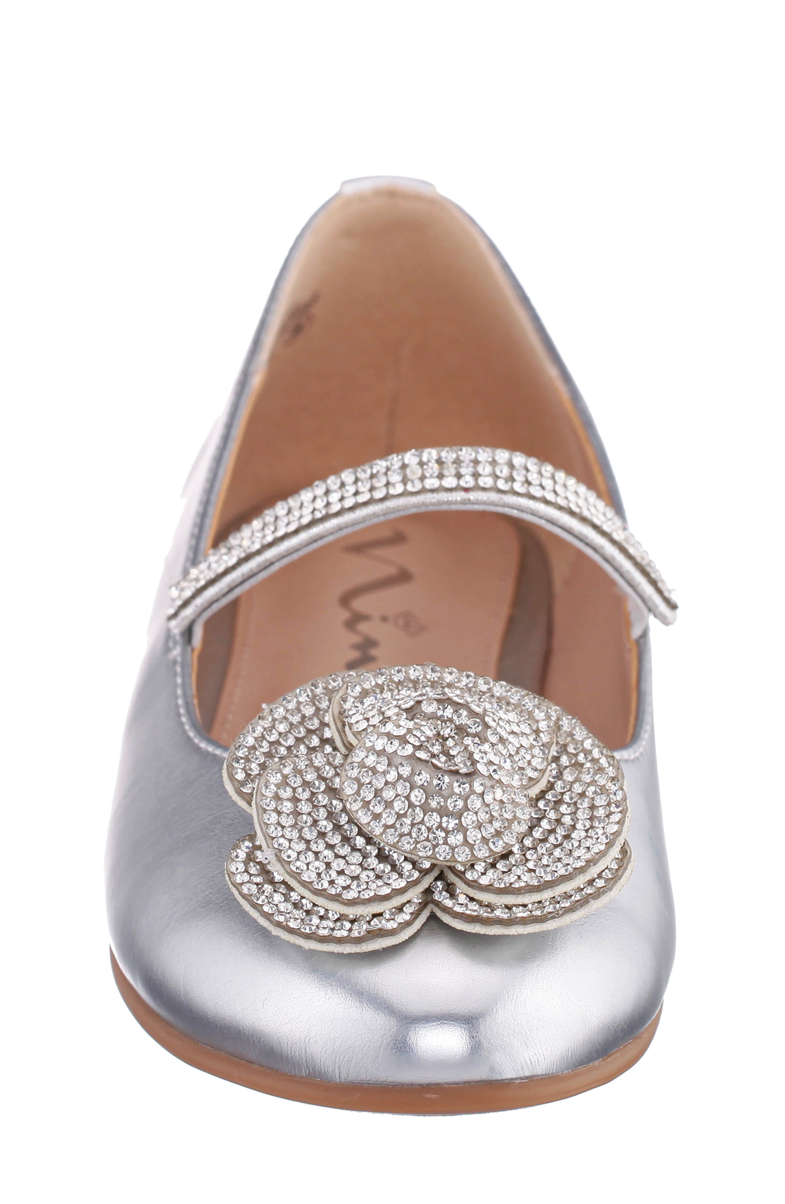 Kids' Izzy Mary Jane Flat, Alternate, color, SILVER METALLIC