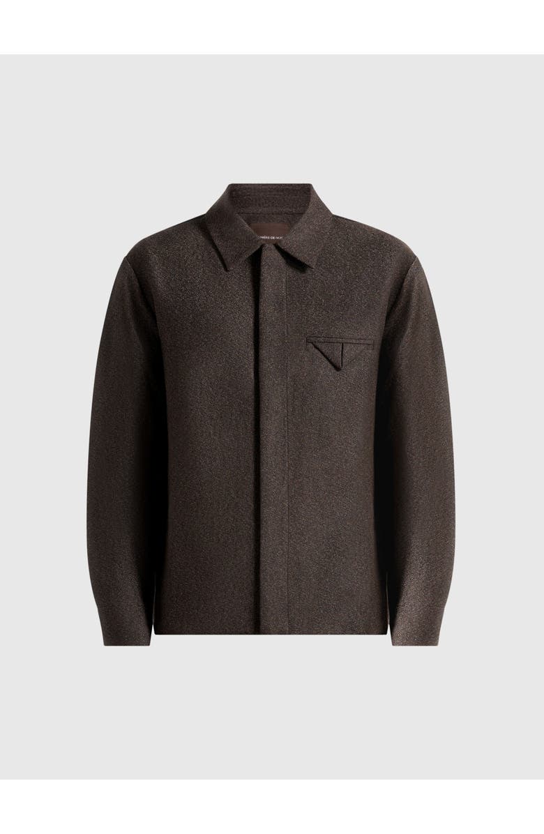 Manière De Voir Elliot Melange Tailored Shirt, Alternate, color, Brown