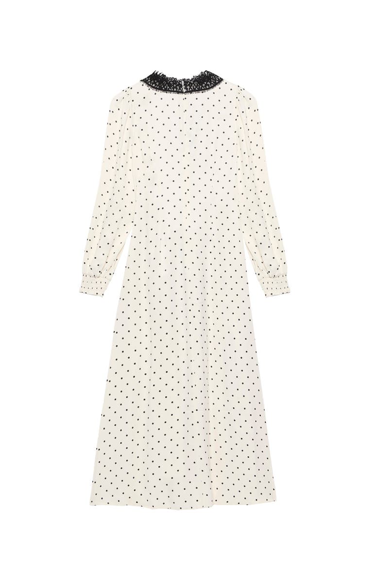 MINT VELVET Polka Dot Tie Maxi Dress, Alternate, color, Cream