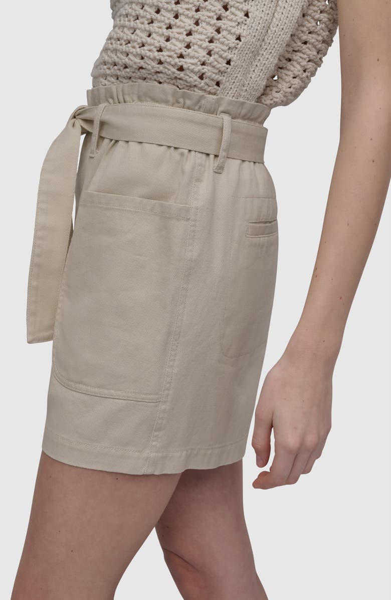 DKNY Jeans High Waist Paperbag Shorts, Alternate, color, 