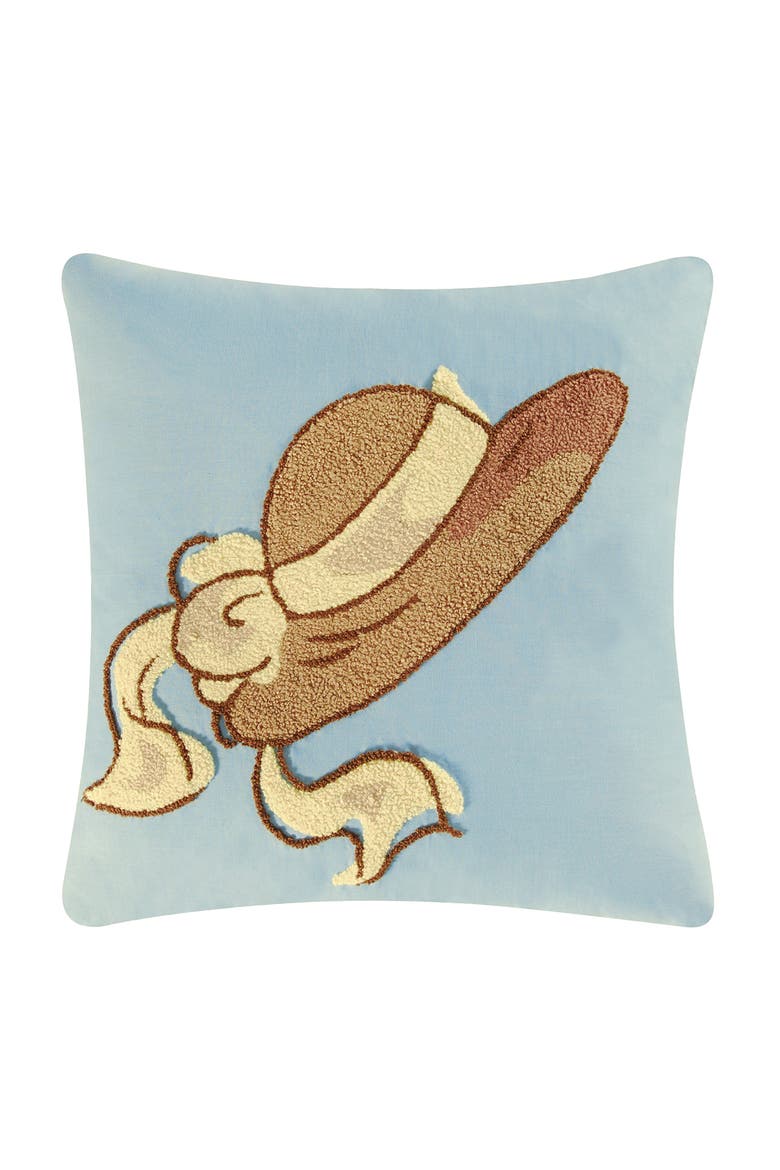 Hat Tufted Pillow, 16" x 16", Main, color, Blue