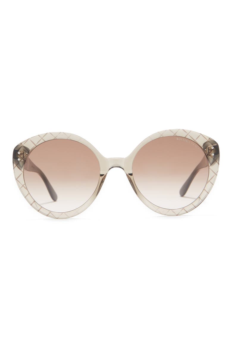 53mm Round Sunglasses, Main, color, BROWN BROWN BROWN