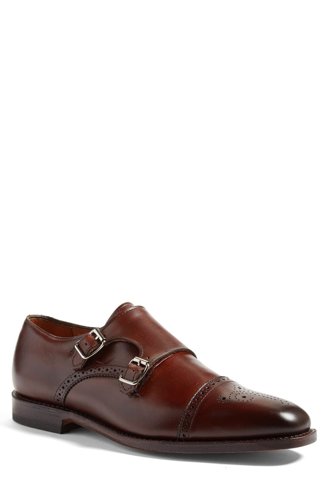 St. Johns Double Monk Strap Shoe, Alternate, color, CHILI