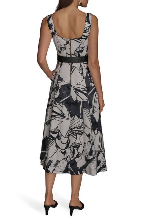 Donna Karan New York Sleeveless Fit-and-flare Maxi Dress In Black/pristine