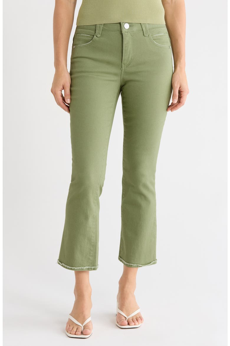 High-Rise Crop Jeans, Main, color, WILLOW GREEN