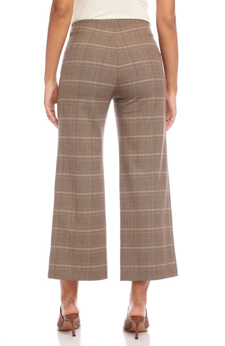 Karen Kane Plaid Wide Leg Crop Pants, Alternate, color,
