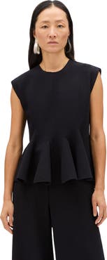 Another Tomorrow Double Face Godet Top