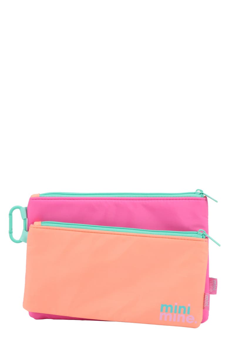 Kids' Mini 2-Pack Organizing Pouches, Main, color, PINK/ PEACH