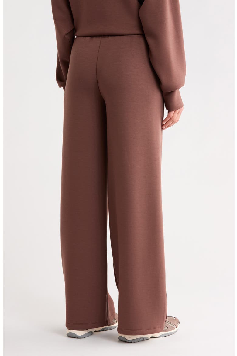 Whisper Knit High Waist Wide Leg Pants, Alternate, color, BROWN TERRA