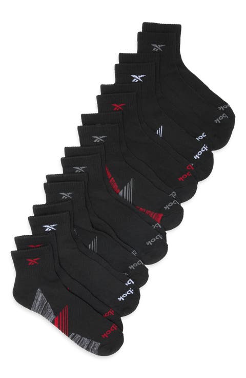 8-Pack Cushioned Quarter Length Socks